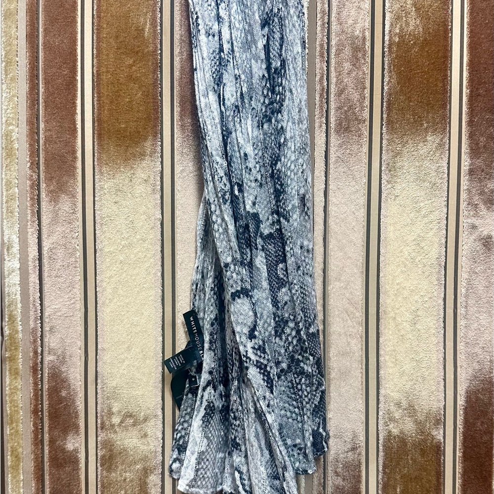 Scarf, Gray and Black Snake Print